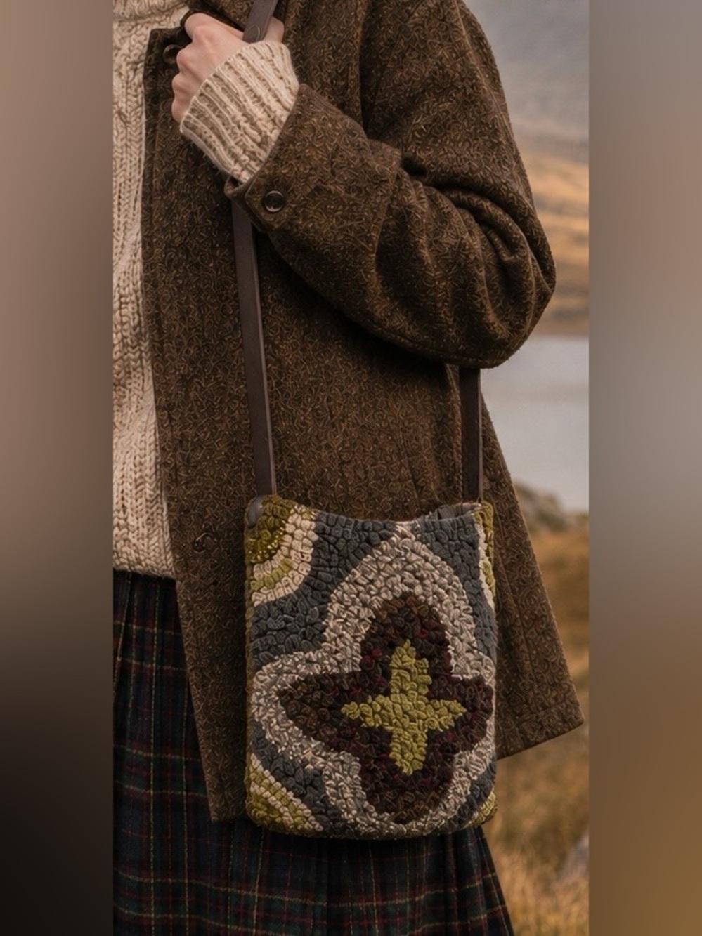 Handcrafted Woolen Folk Art Crossbody by Darci Spillman